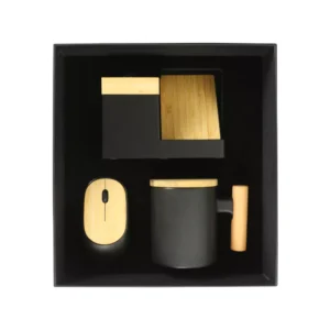 bamboo gift sets in black cardboard box