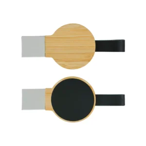bamboo round led logo usb with strap 64gb – usb 3.0