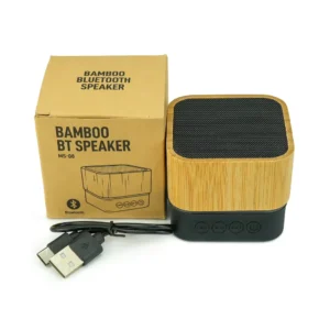 cube bamboo bluetooth speaker v5.0