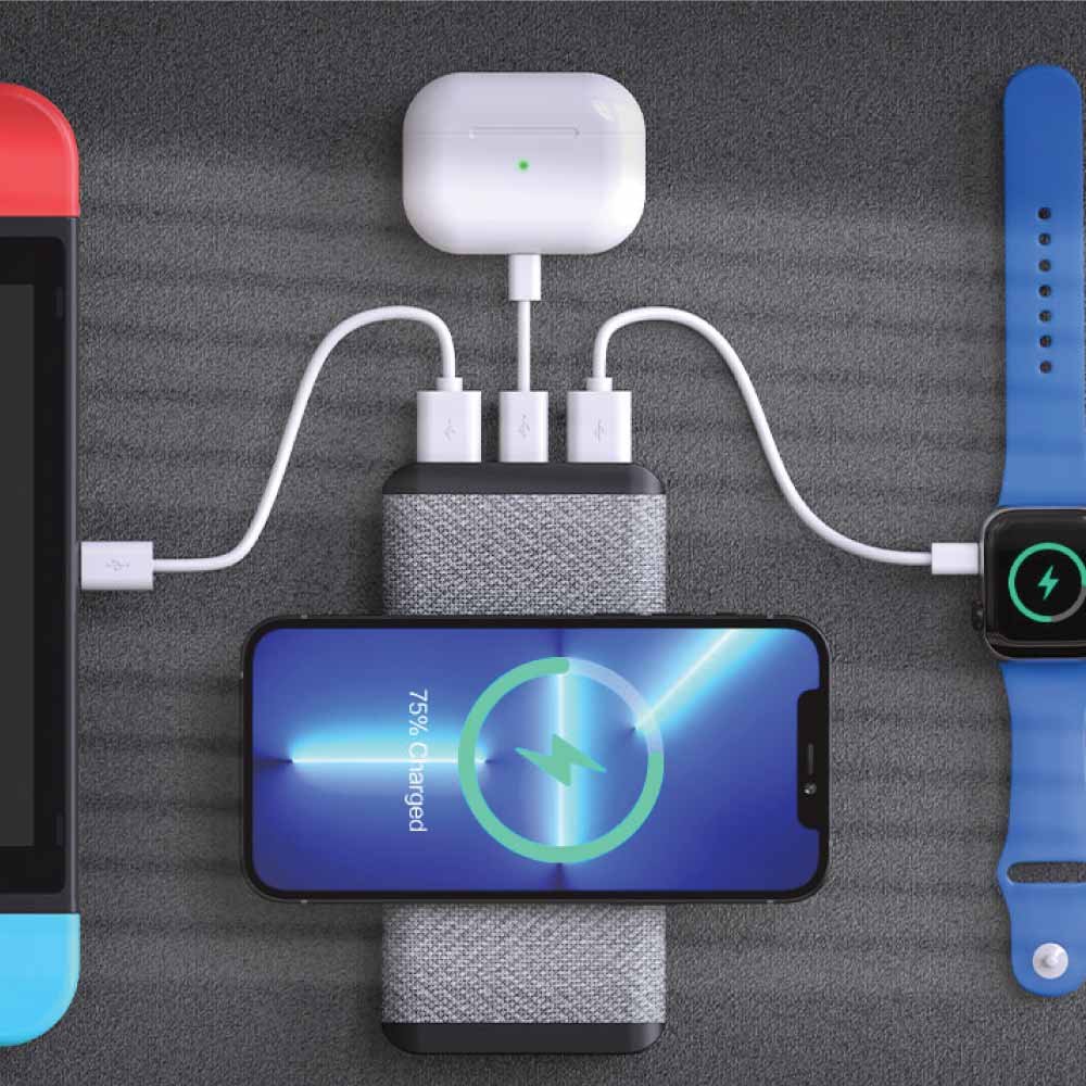 dorniel fast wireless powerbank 15w 10k mah & light up logo dorniel fast wireless powerbank 15w 10k mah & light up logo