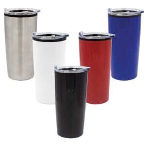 double wall travel mugs with clear lid – 500 ml