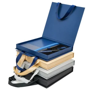 premium office gift set with ribbon handle box