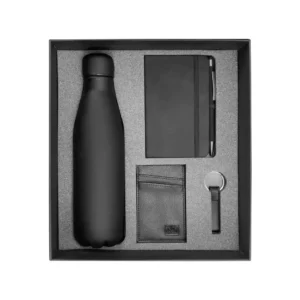 promotional gift sets in black cardboard gift box