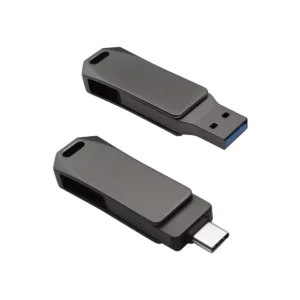 swivel otg usb in gun metal 64gb v. 3.0 type c