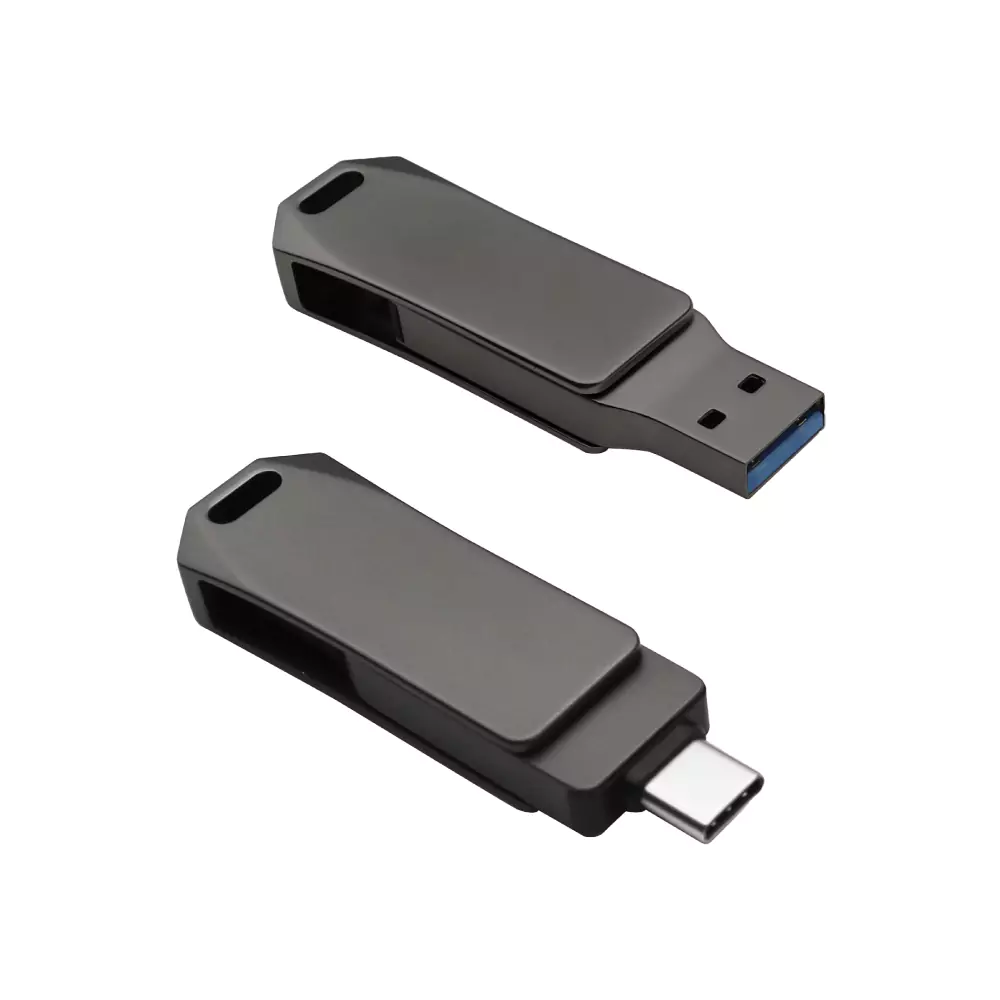 swivel otg usb in gun metal 64gb v. 3.0 type c swivel otg usb in gun metal 64gb v. 3.0 type c