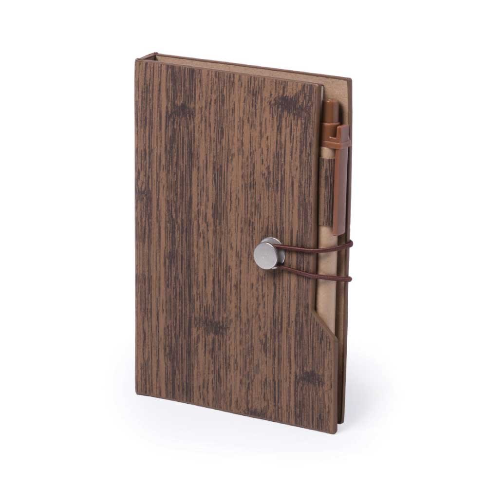 wood design notebook with sticky note and pen wood design notebook with sticky note and pen