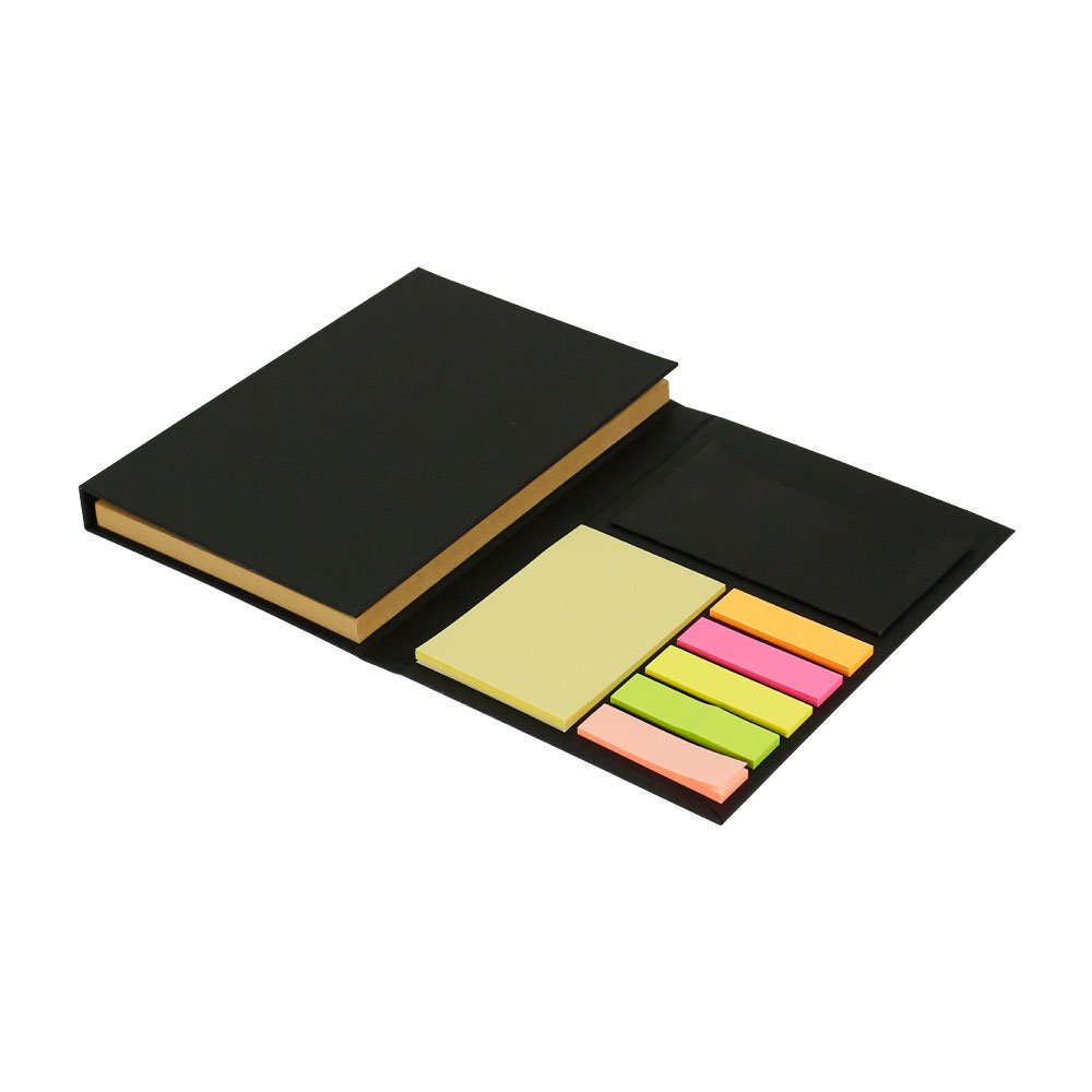 tri fold notepad with sticky notes, pen, card slot & ruler tri fold notepad with sticky notes, pen, card slot & ruler
