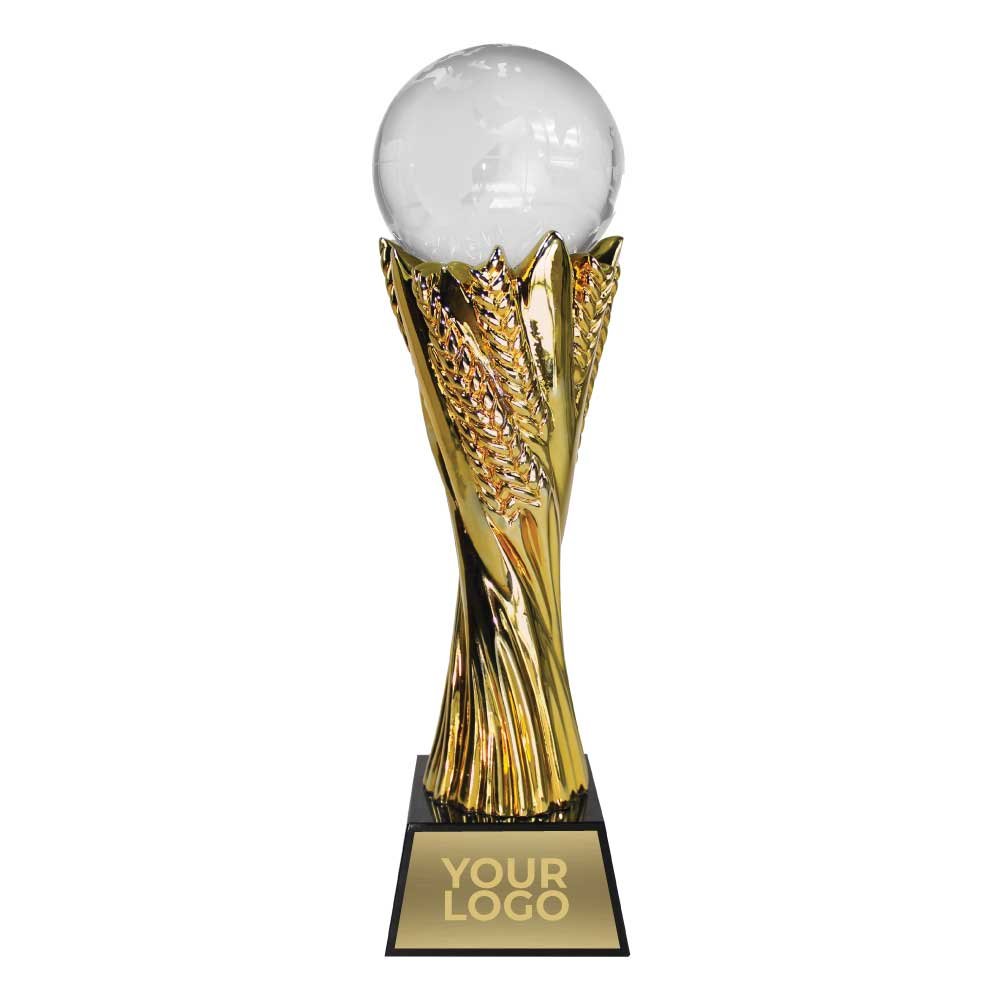 crystal globe trophy Crystal globe trophy with wooden base Custom printed crystal award trophy Corporate crystal globe award Sports achievement crystal globe trophy Sublimation printed crystal award base